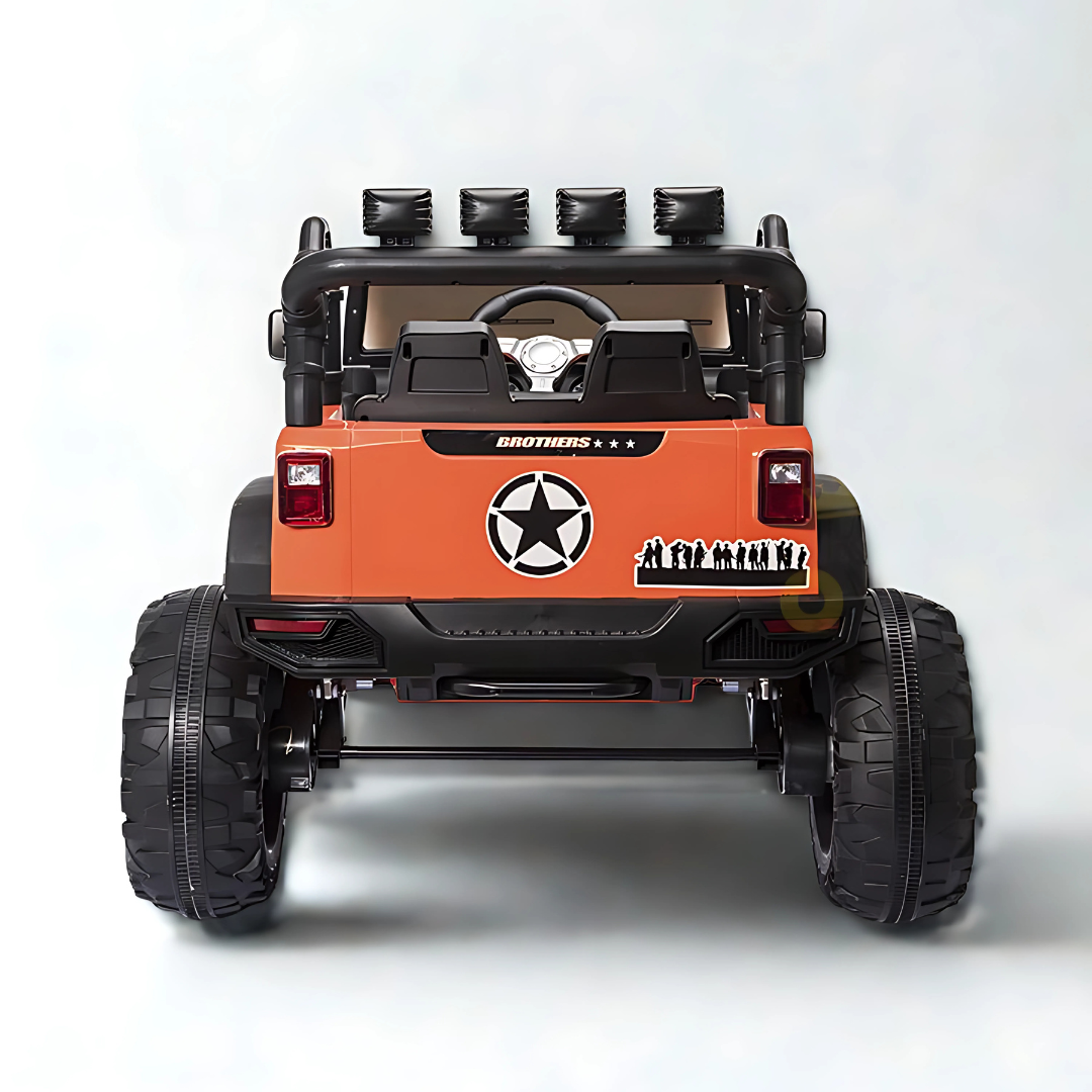 24V EVA Road Runner Big Wheels 1-Seater Ride-On Truck W/ Rubber Wheels, Music Player & RC