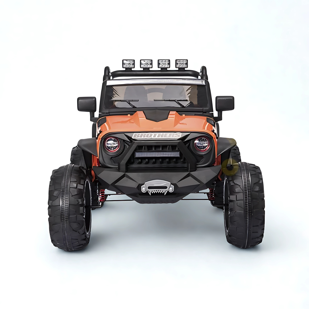 24V EVA Road Runner Big Wheels 1-Seater Ride-On Truck W/ Rubber Wheels, Music Player & RC