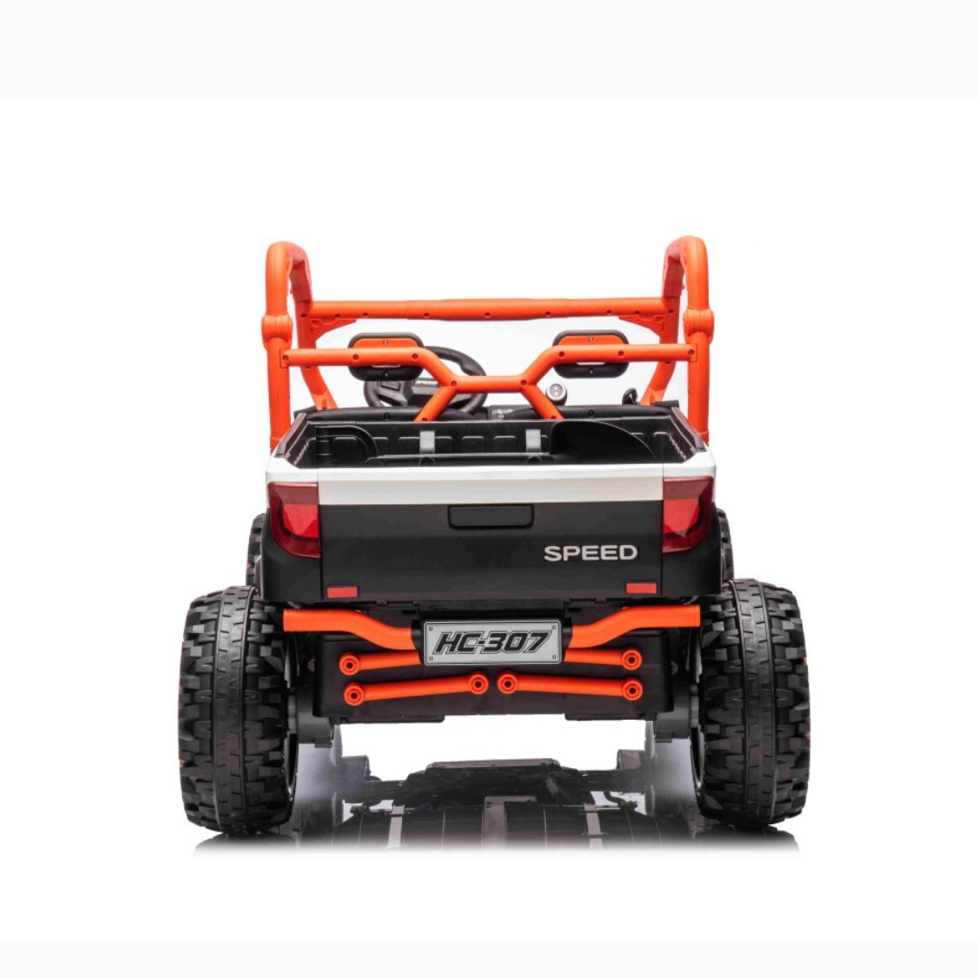 24V Famer Edition 4x4 Kids 2-Seater Ride-On UTV Buggy W/ Rubber Wheels, Music Player & RC