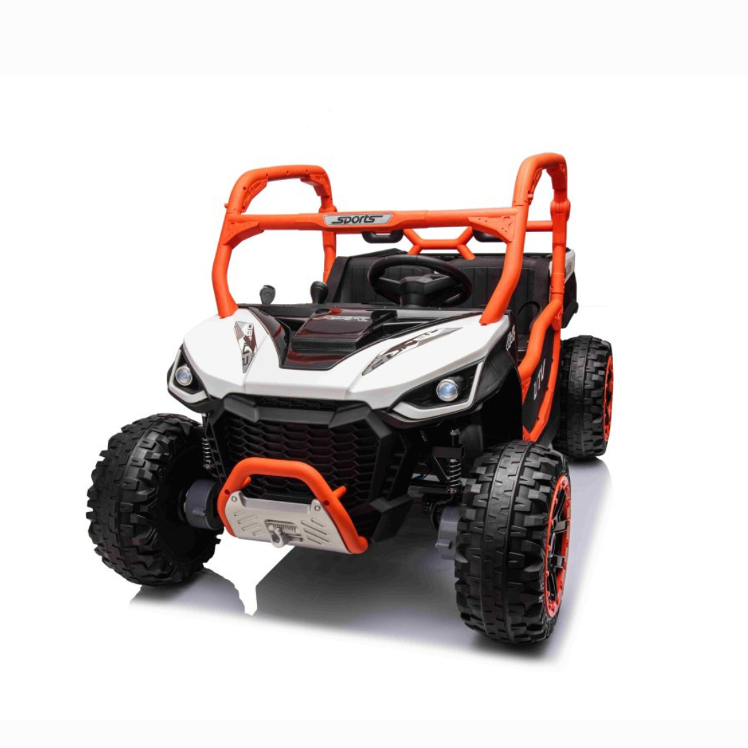 24V Famer Edition 4x4 Kids 2-Seater Ride-On UTV Buggy W/ Rubber Wheels, Music Player & RC