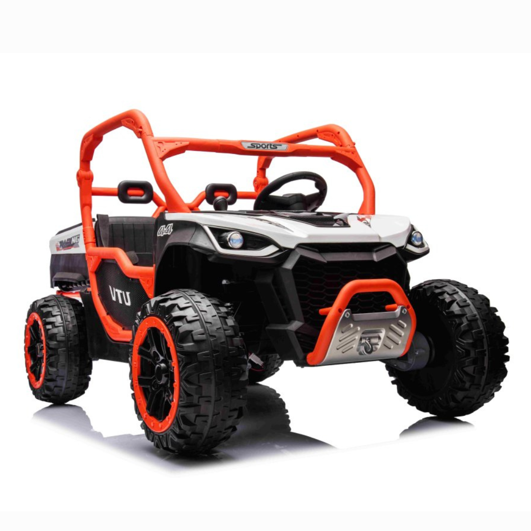 24V Famer Edition 4x4 Kids 2-Seater Ride-On UTV Buggy W/ Rubber Wheels, Music Player & RC