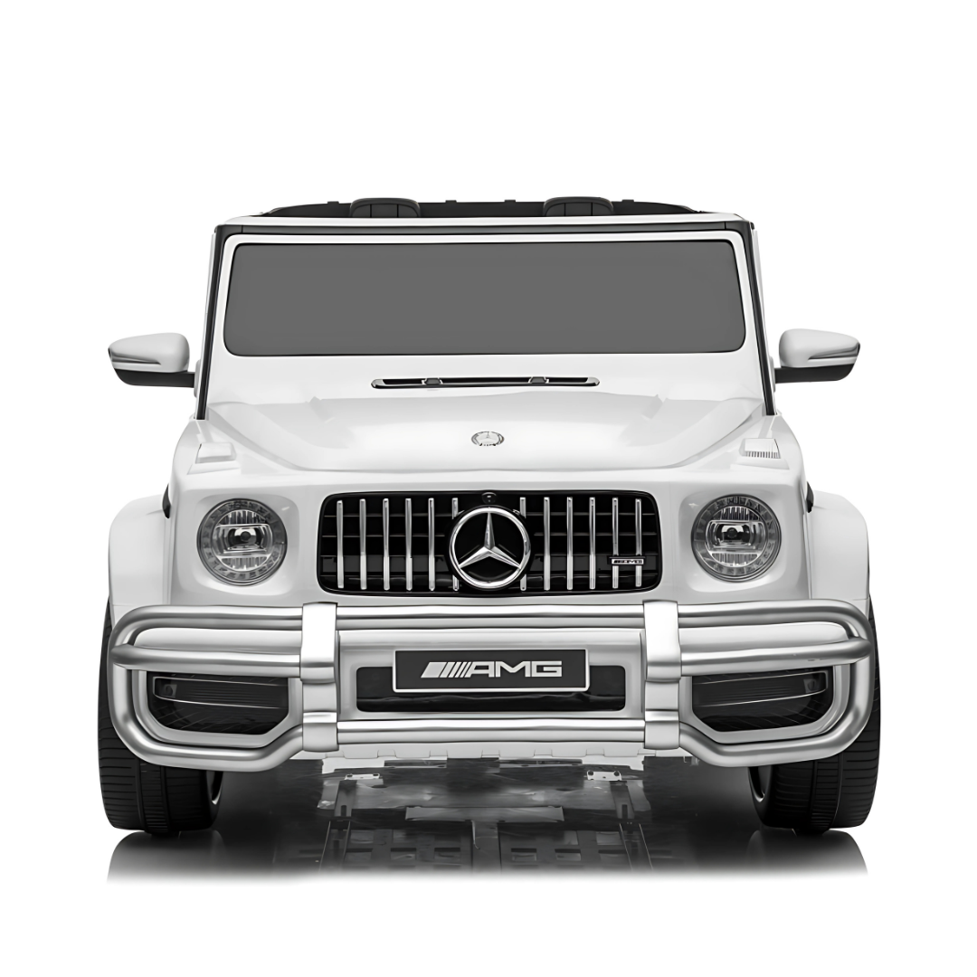 24V Mercedes Benz AMG G63 Exclusive 4x4 2-Seater Ride-On SUV W/ Rubber Wheels, Music Player, Floor Mat & RC