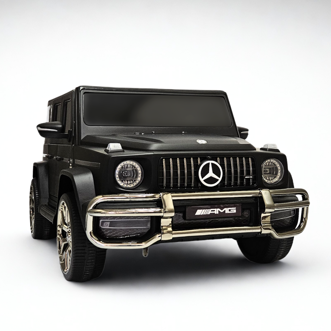 24V Mercedes Benz AMG G63 Exclusive 4x4 2-Seater Ride-On SUV W/ Rubber Wheels, Music Player, Floor Mat & RC