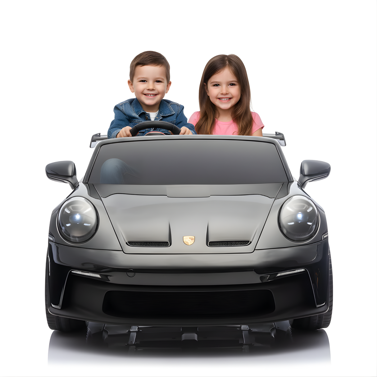 24V Porsche 911 GT3 4x4 AWD MP4 Edition 2-Seater Licensed Ride-On Car W/ Rubber Wheels, Music Player & RC