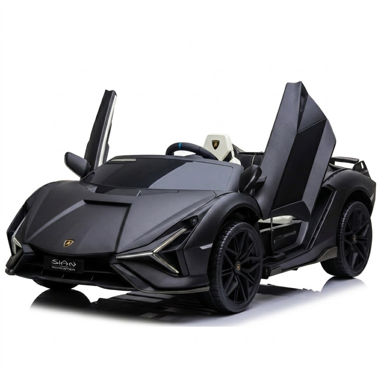 24V Lamborghini Sian Drifting Edition 2-Seater Ride-On Car W/ Drift Mode, Music Player, Butterfly Doors & RC