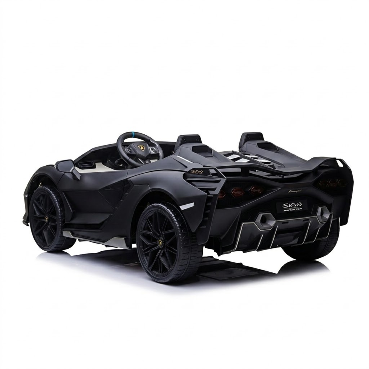 24V Lamborghini Sian Drifting Edition 2-Seater Ride-On Car W/ Drift Mode, Music Player, Butterfly Doors & RC