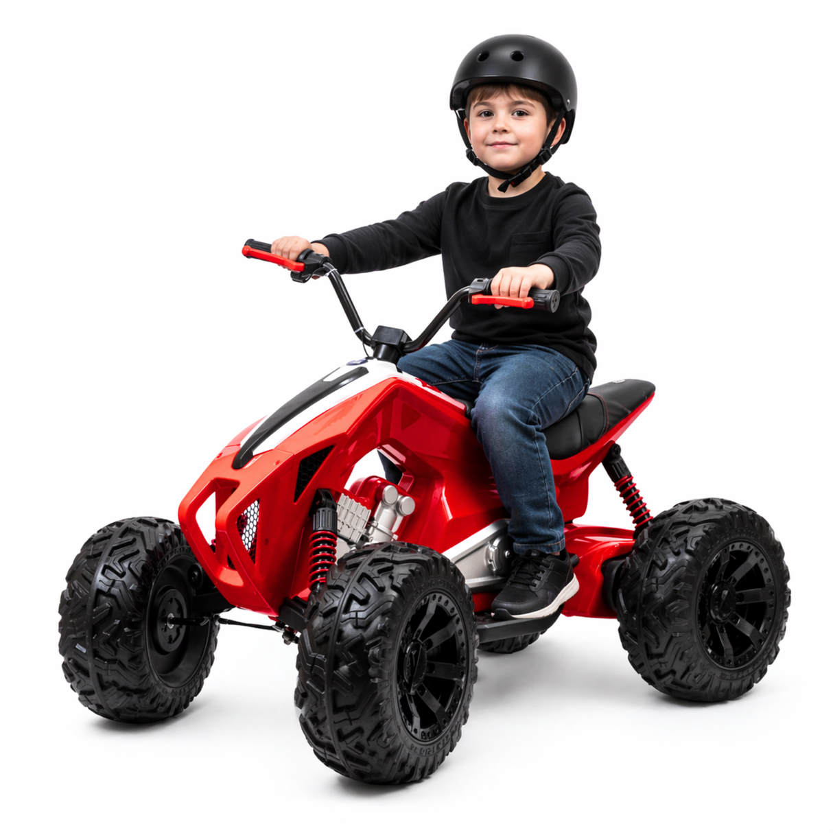 24V Adventure Pro 7 Edition Ride-On Quad W/ Rubber Wheels, Music Player & Lights