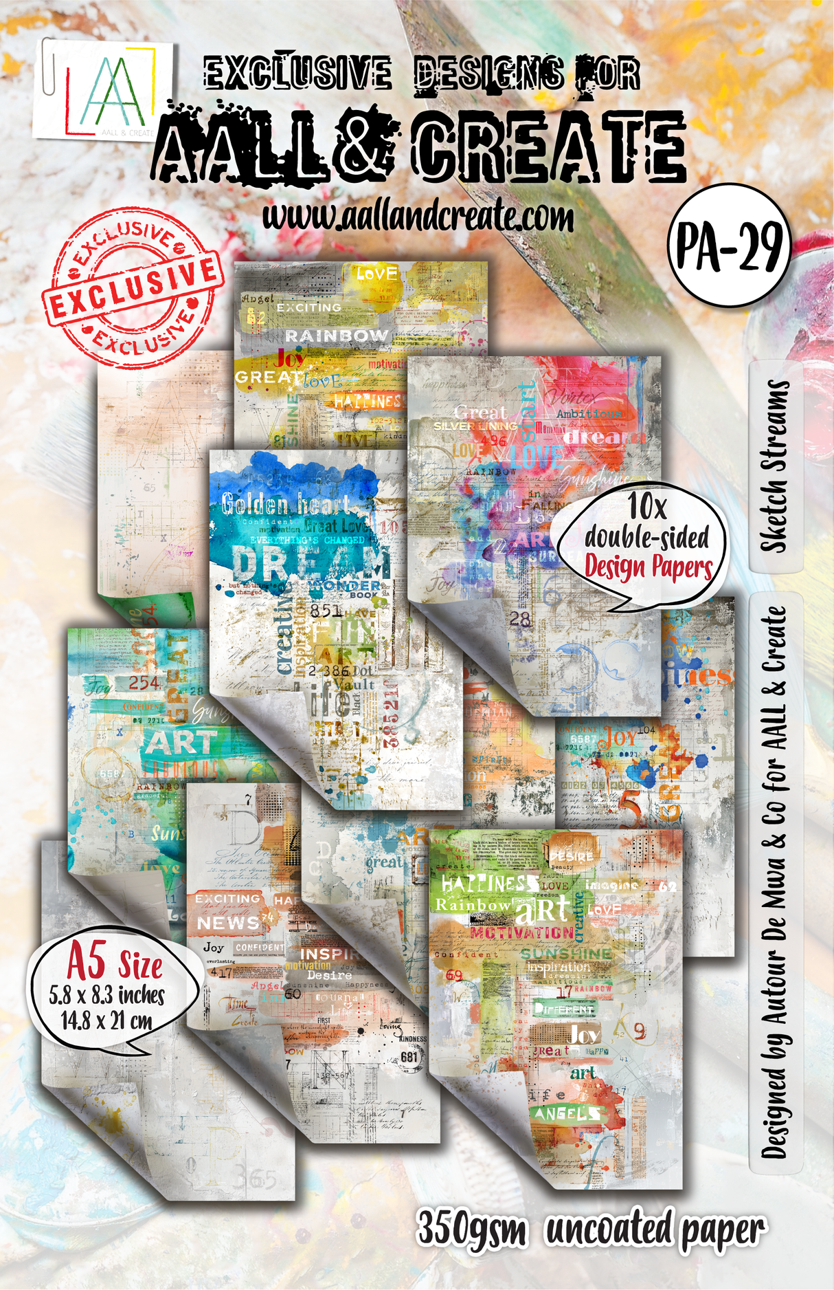 AALL and Create - A5 Design Paper - Sketch Streams