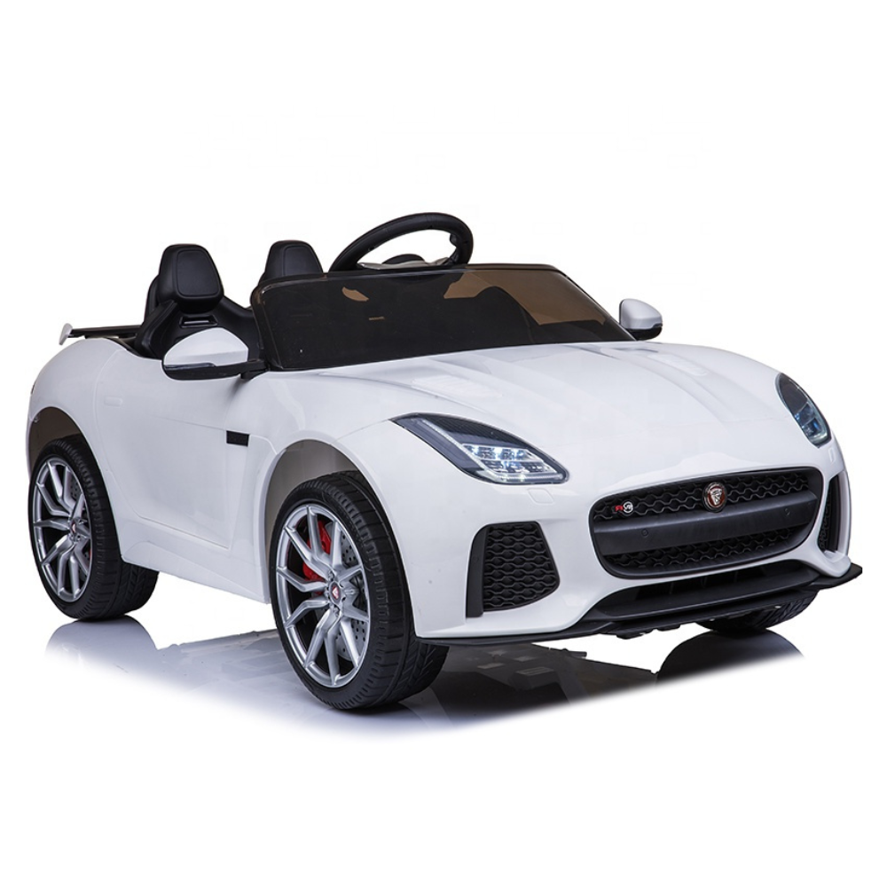 12V Jaguar F Type Kids 1-Seater Ride-On Car W/ Rubber Wheels, Music Player & RC