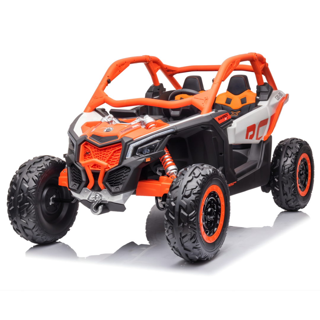 2x24V Can-Am Maverick RS Performance Edition 4x4 2-Seater Ride-On UTV W/ Rubber Wheels, Double Battery Pack, Music Player & RC