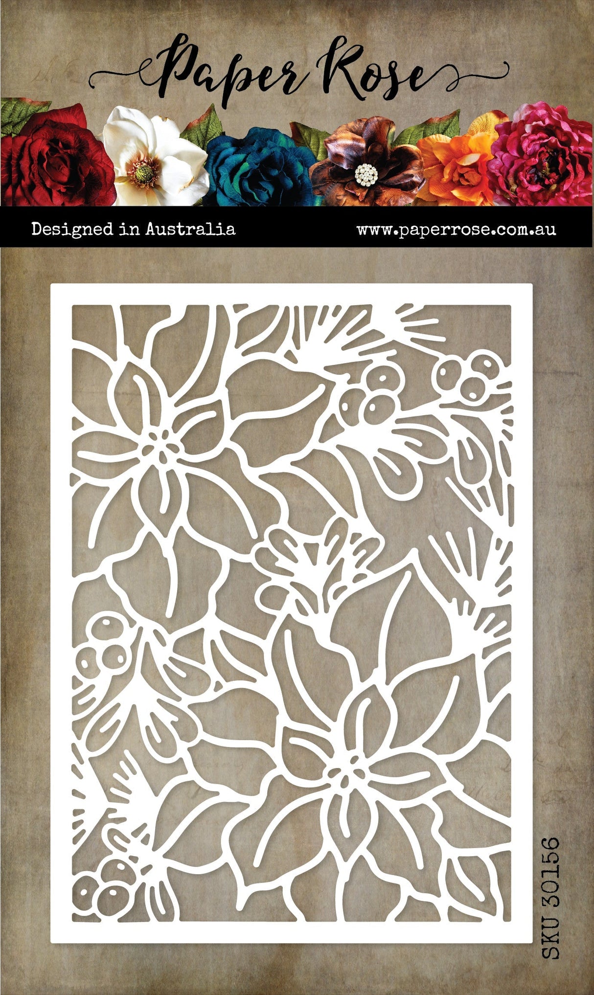Christmas Poinsettia Coverplate Metal Cutting Die 30156