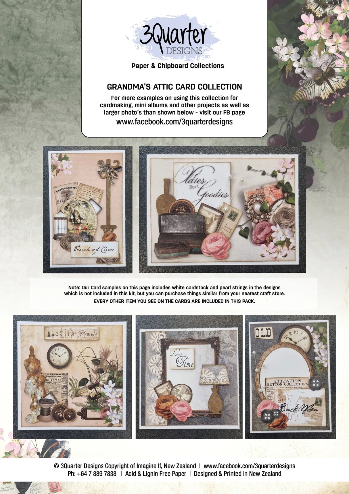3Quarter Designs Grandma's Attic Card Collection