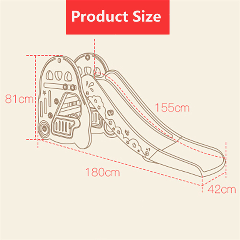 Toboggan pour enfants d'intérieur et d'extérieur avec cadre à billes - Divertissement interactif pour les enfants et les tout-petits