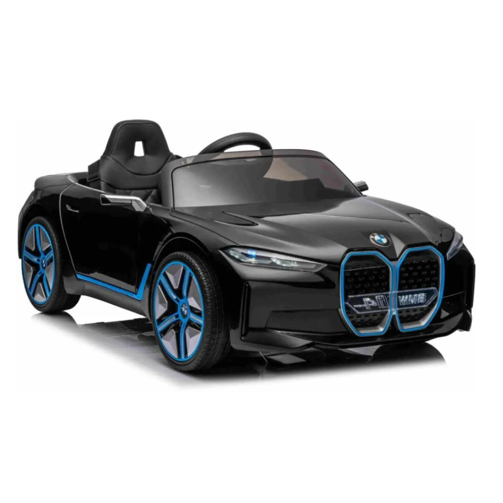 12V BMW I4 4x4 1-Seater Ride-On Car W/ Rubber Wheels, Music Player & RC