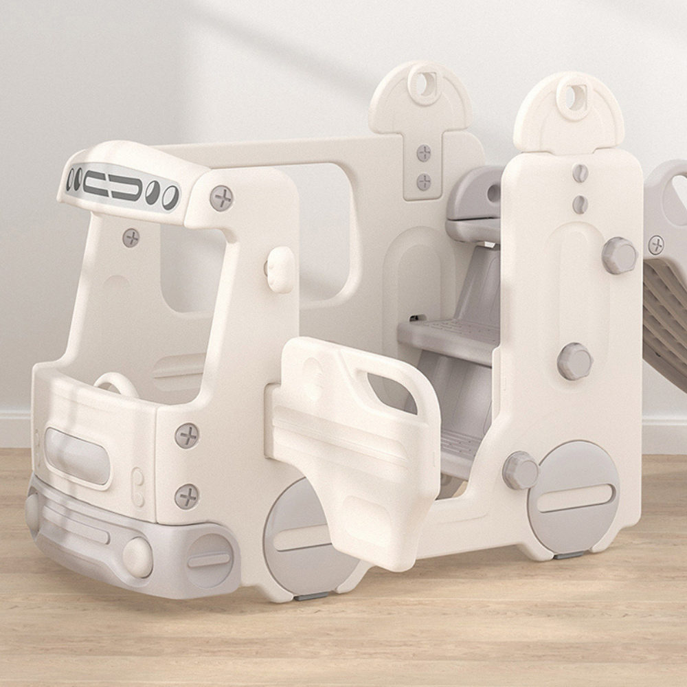 Kids Indoor & Outdoor Bus-Themed Slide with Ball Frame - Interactive Fun for Kids & Toddlers