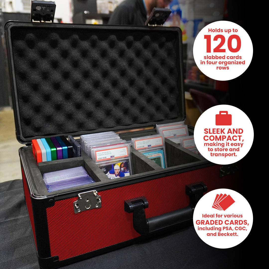 EVORETRO Aluminum Graded Card Storage Box, TSA Lock