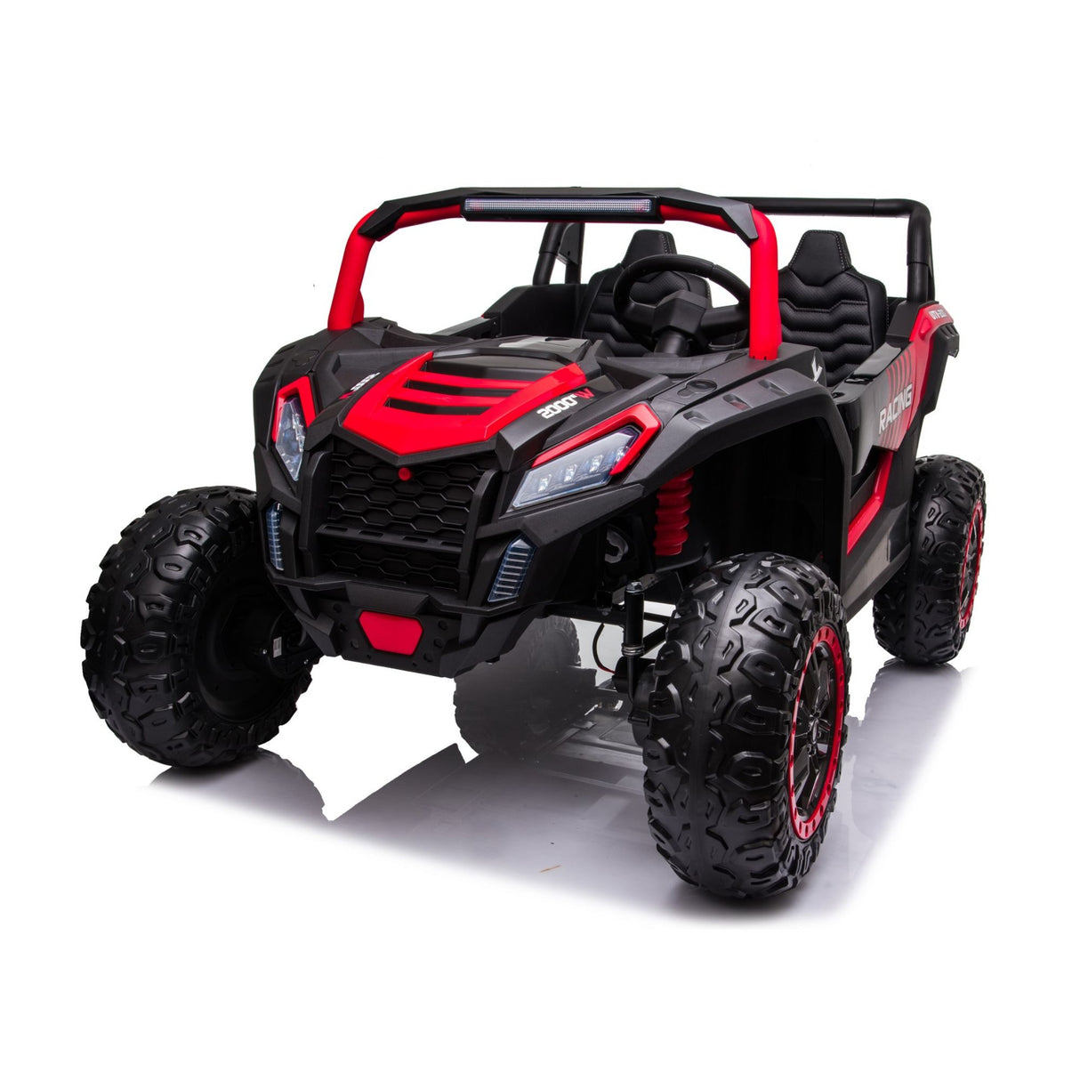 24V Ultra Treck XXL 4x4 2-Seater Ride-On UTV Buggy W/ Rubber Wheels, Music Player & RC