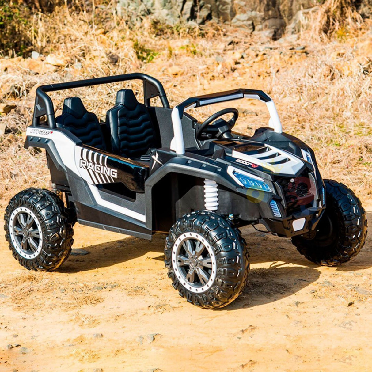 24V Ultra Treck XXL 4x4 2-Seater Ride-On UTV Buggy W/ Rubber Wheels, Music Player & RC