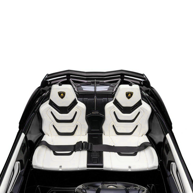 24V Lamborghini Sian 4x4 2-Seater Ride-On Car W/ Rubber Wheels, Music Player, Butterfly Doors & RC