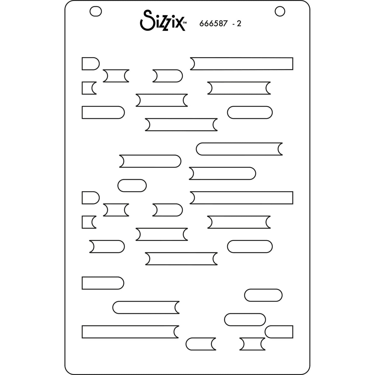 Sizzix A6 Layered Stencils 4PK Cosmopolitan, Downtown by Stacey Park