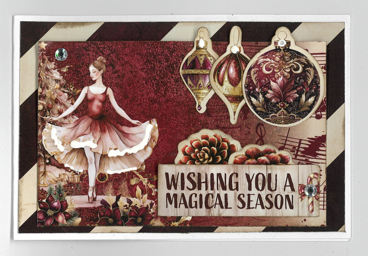 3Quarter Designs Sugarplum Wreath 6x4 Card Pack