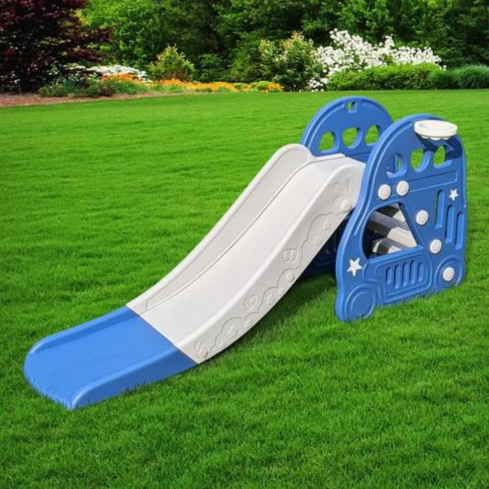 Toboggan pour enfants d'intérieur et d'extérieur avec cadre à billes - Divertissement interactif pour les enfants et les tout-petits