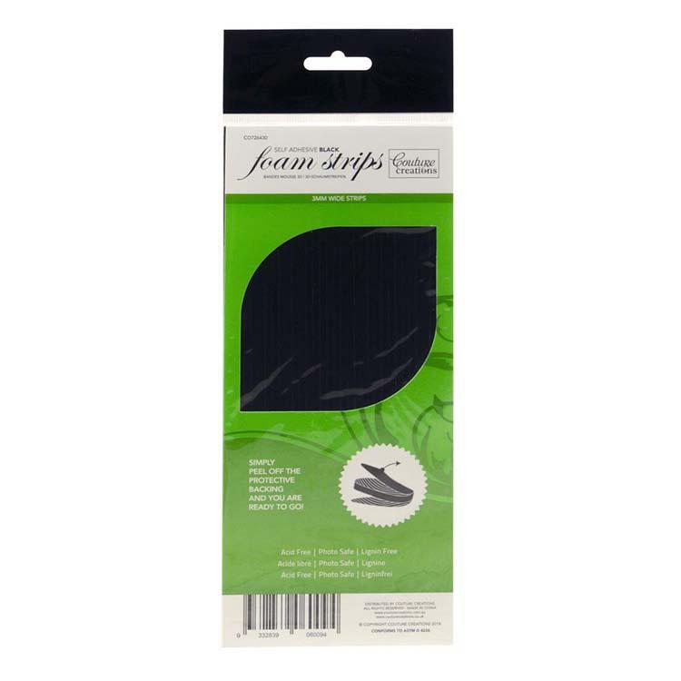Couture Creations 3D Black Foam Strips