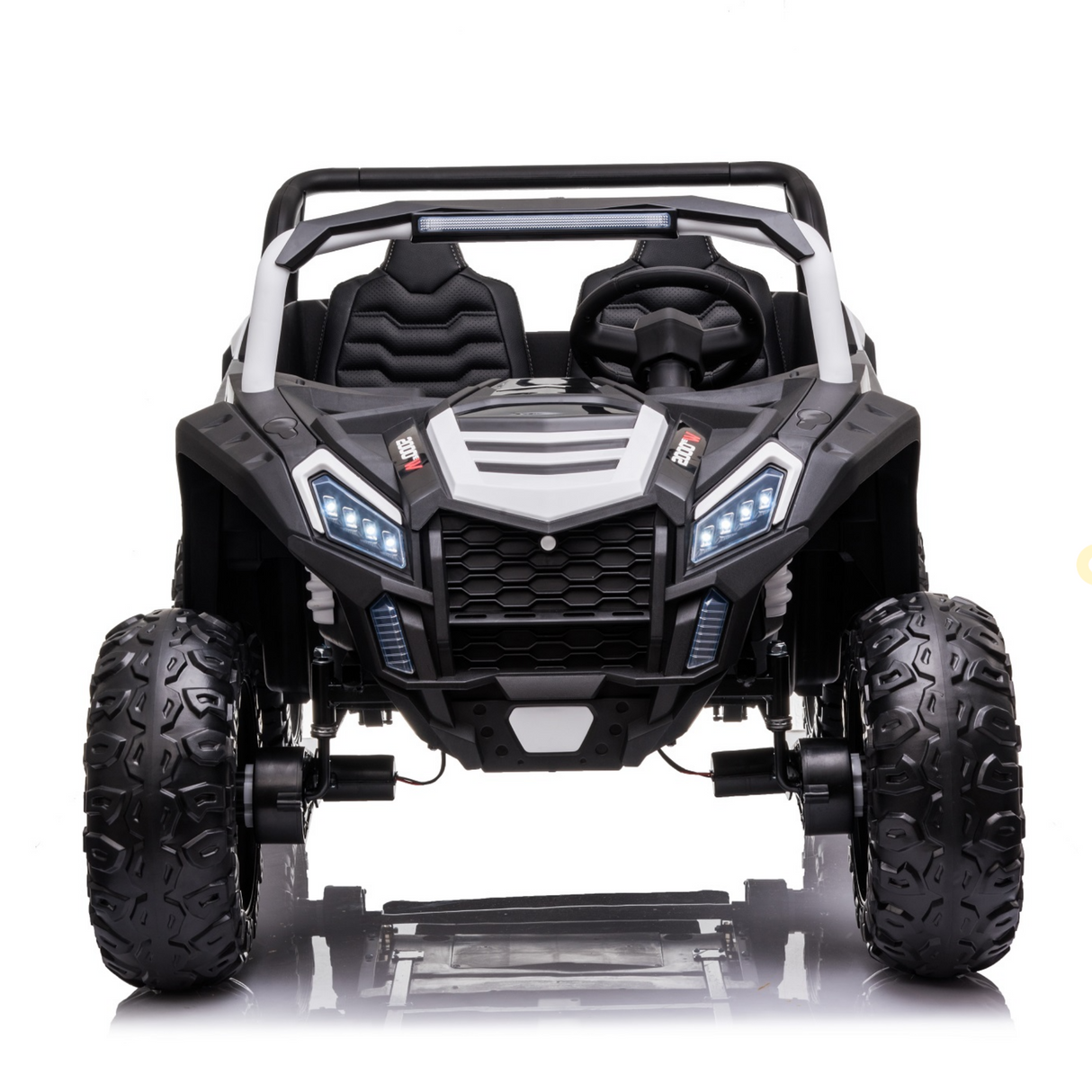 24V Ultra Treck XXL 4x4 2-Seater Ride-On UTV Buggy W/ Rubber Wheels, Music Player & RC