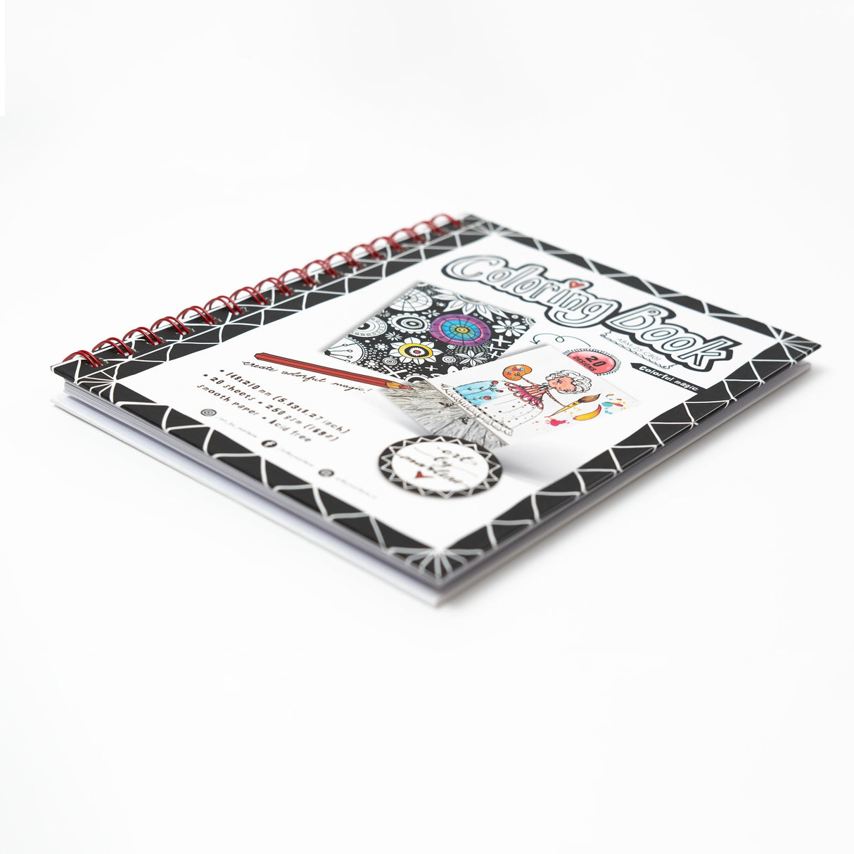 ABM Coloring Book Colorful Magic Art By Marlene 210x148x8mm 20 Sheets