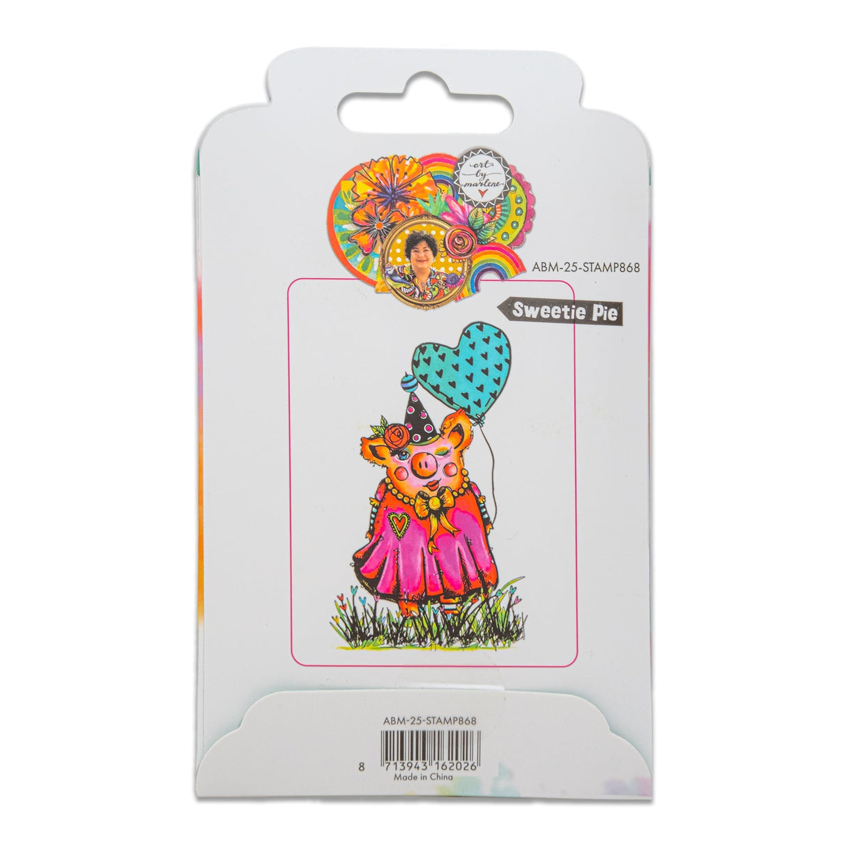 ABM Cling Rubber Stamp Sweetie Pie Art By Marlene 3 Pieces