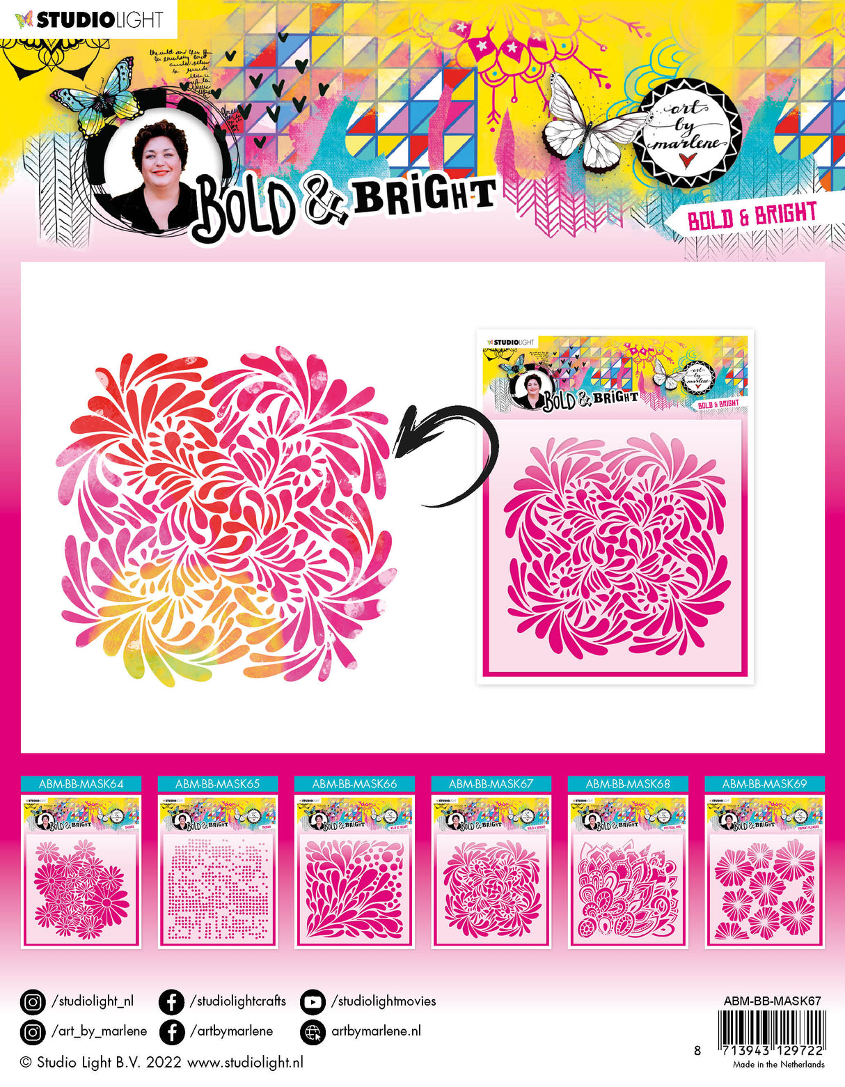 ABM Mask Bold & Bright Bold & Bright 200x200x1mm 1 PC nr.67