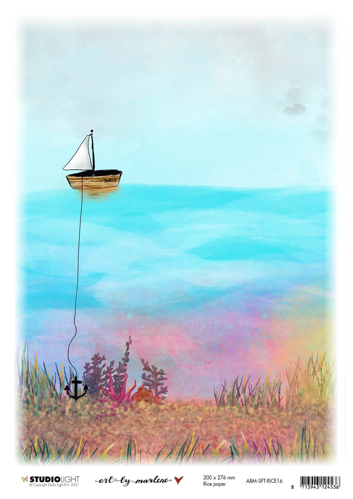 ABM Rice Paper What lies beneath So-Fish-Ticated 200x276mm nr.16