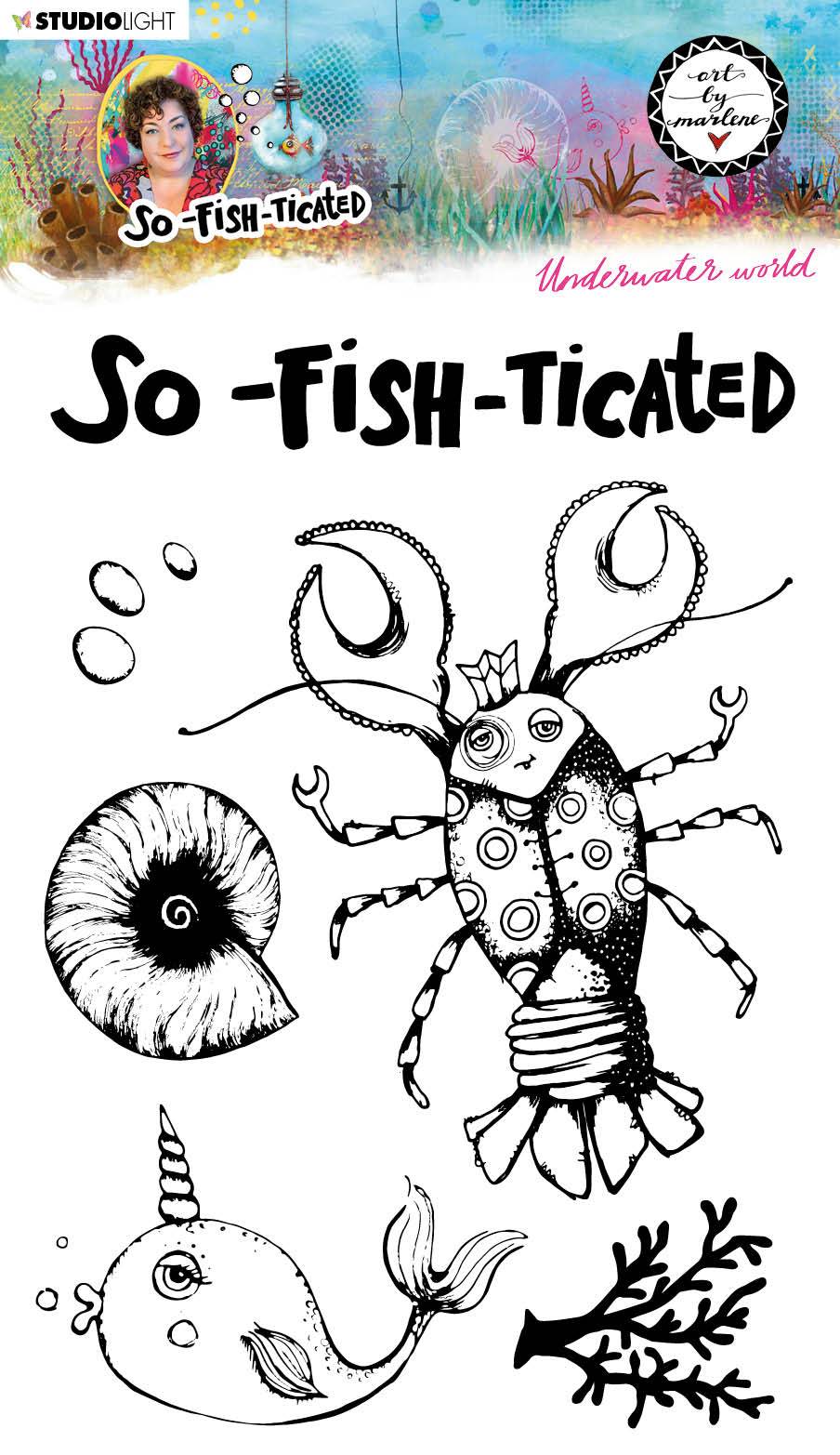 ABM Clear Stamp Underwater world So-Fish-Ticated 148x210mm nr.10