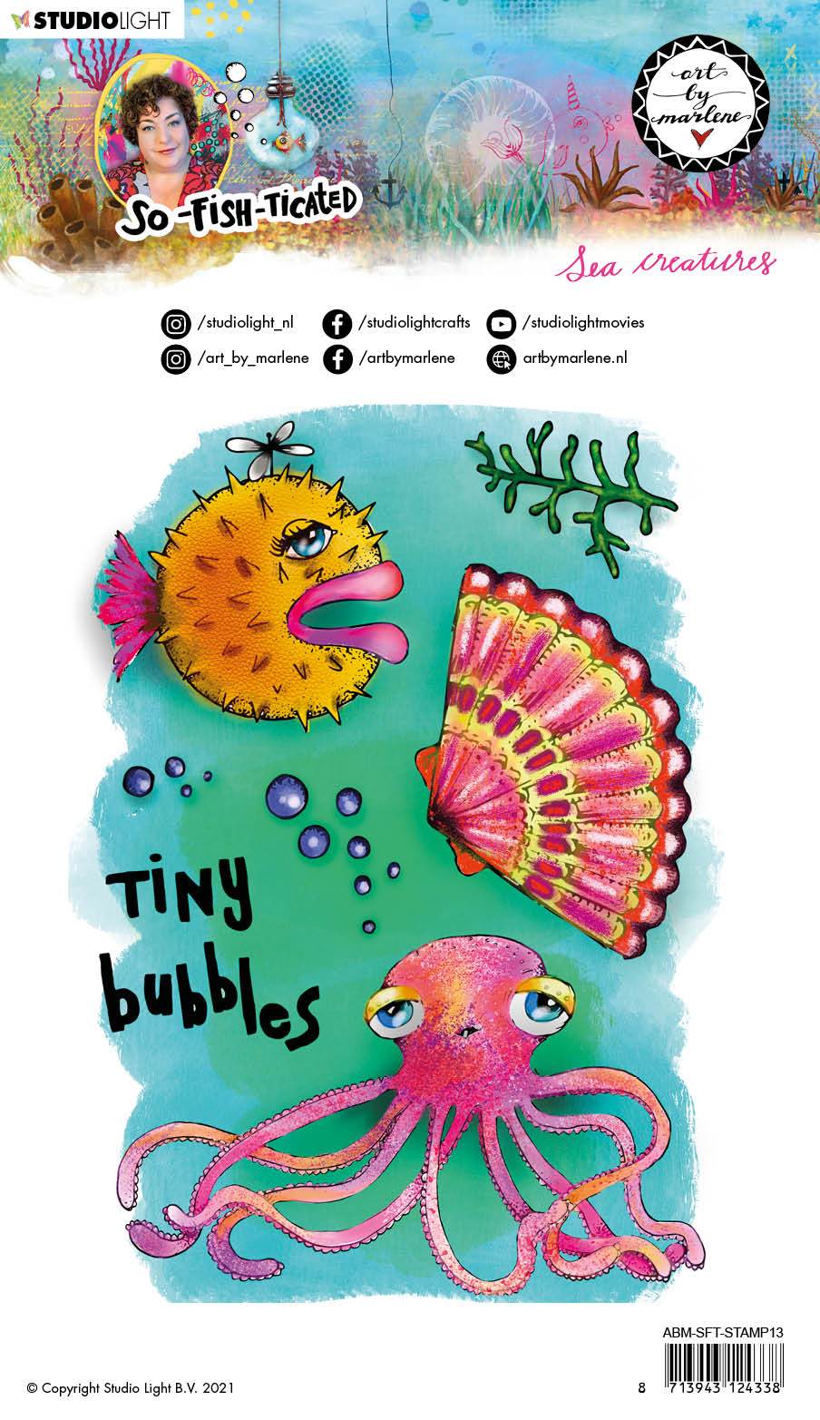 ABM Clear Stamp Sea creatures So-Fish-Ticated 148x210mm nr.13