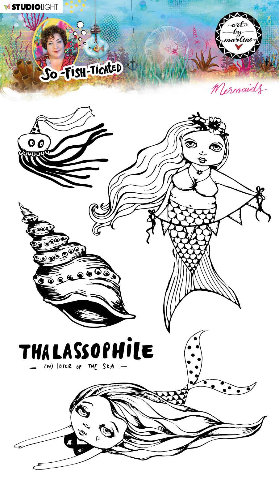 ABM Clear Stamp Mermaids So-Fish-Ticated 148x210mm nr.14