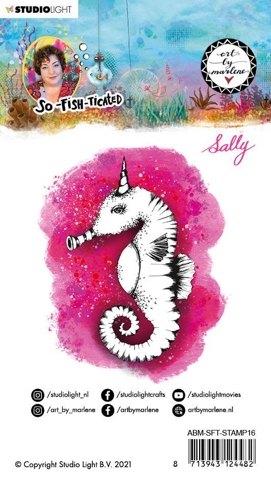 ABM Cling Stamp Sally (Sea horse) So-Fish-Ticated 100x120mm nr.16