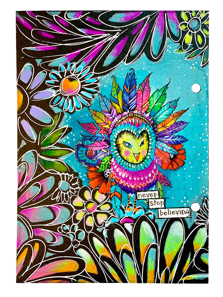 ABM Mask Floral Frame Signature Collection 203.2x203.2x1mm 1 PC nr.184