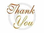 Thank You Rubber Cling Stamp