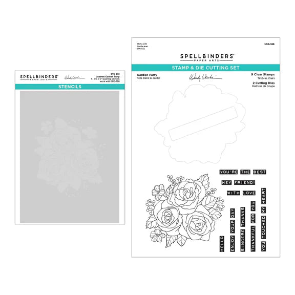 Garden Party SDS & Stencil Bundle from the From the Garden Collection by Wendy Vecchi