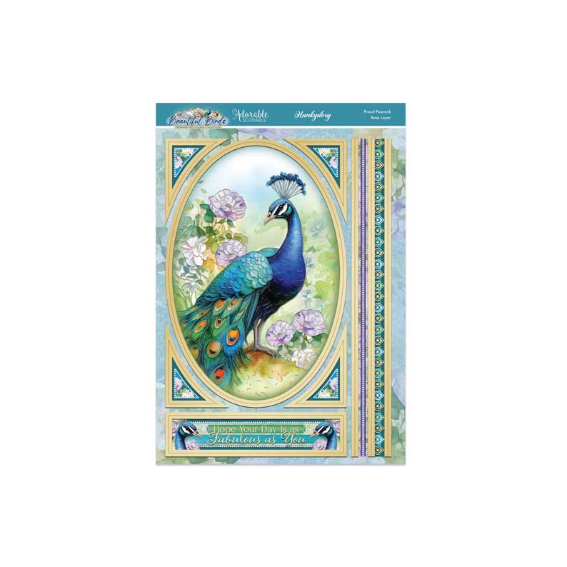 Beautiful Birds Deco-Large Set - Proud Peacock