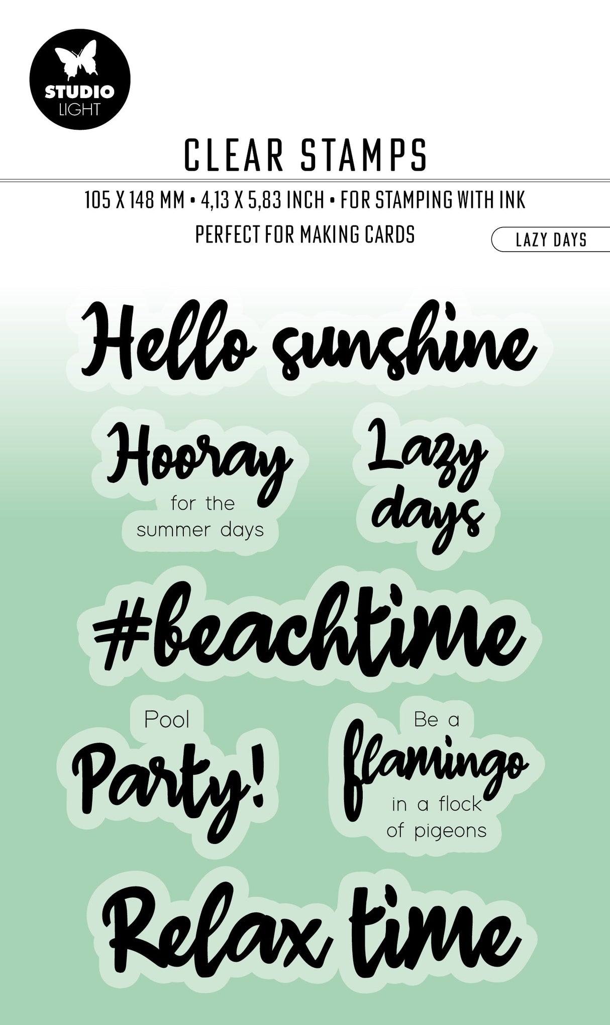 BL Clear Stamp Lazy Days By Laurens 131x90x3mm 7 PC nr.462