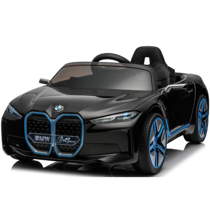 12V BMW I4 4x4 1-Seater Ride-On Car W/ Rubber Wheels, Music Player & RC