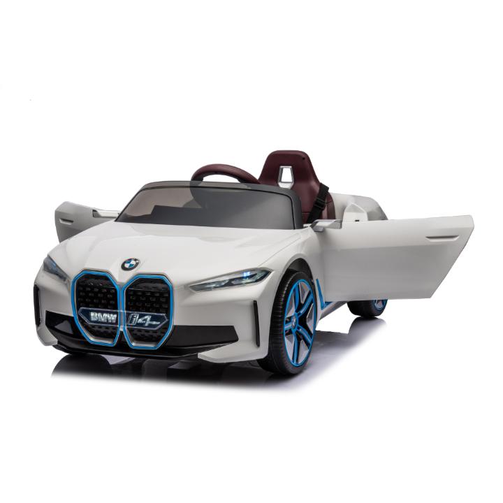 12V BMW I4 4x4 1-Seater Ride-On Car W/ Rubber Wheels, Music Player & RC