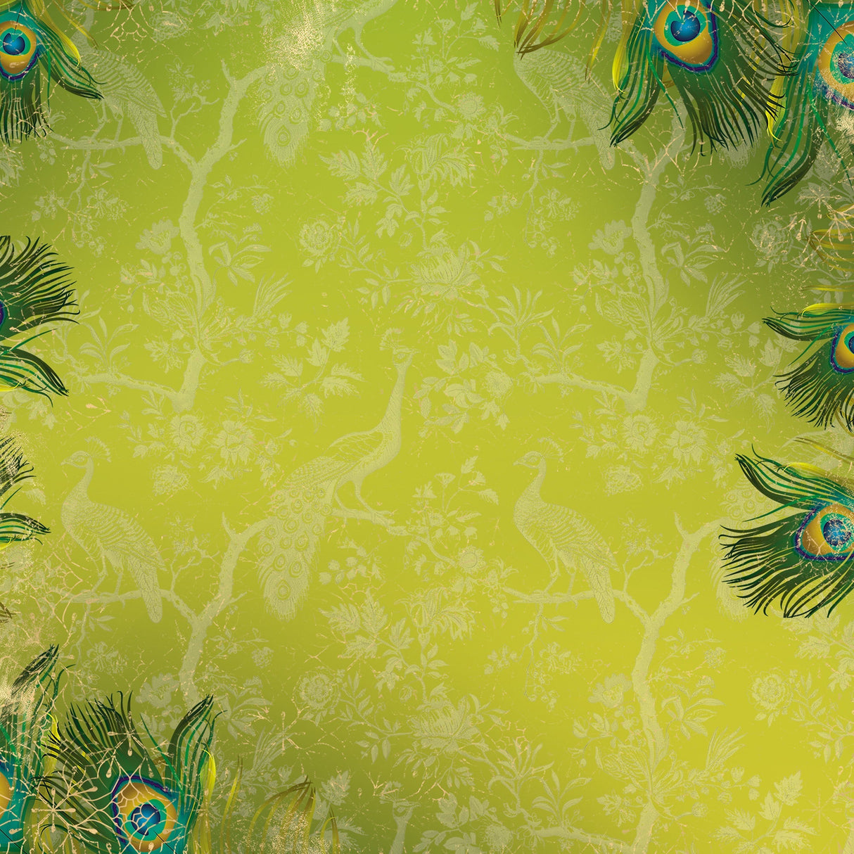 Graceful Plumes Paper Pad 12”x12”