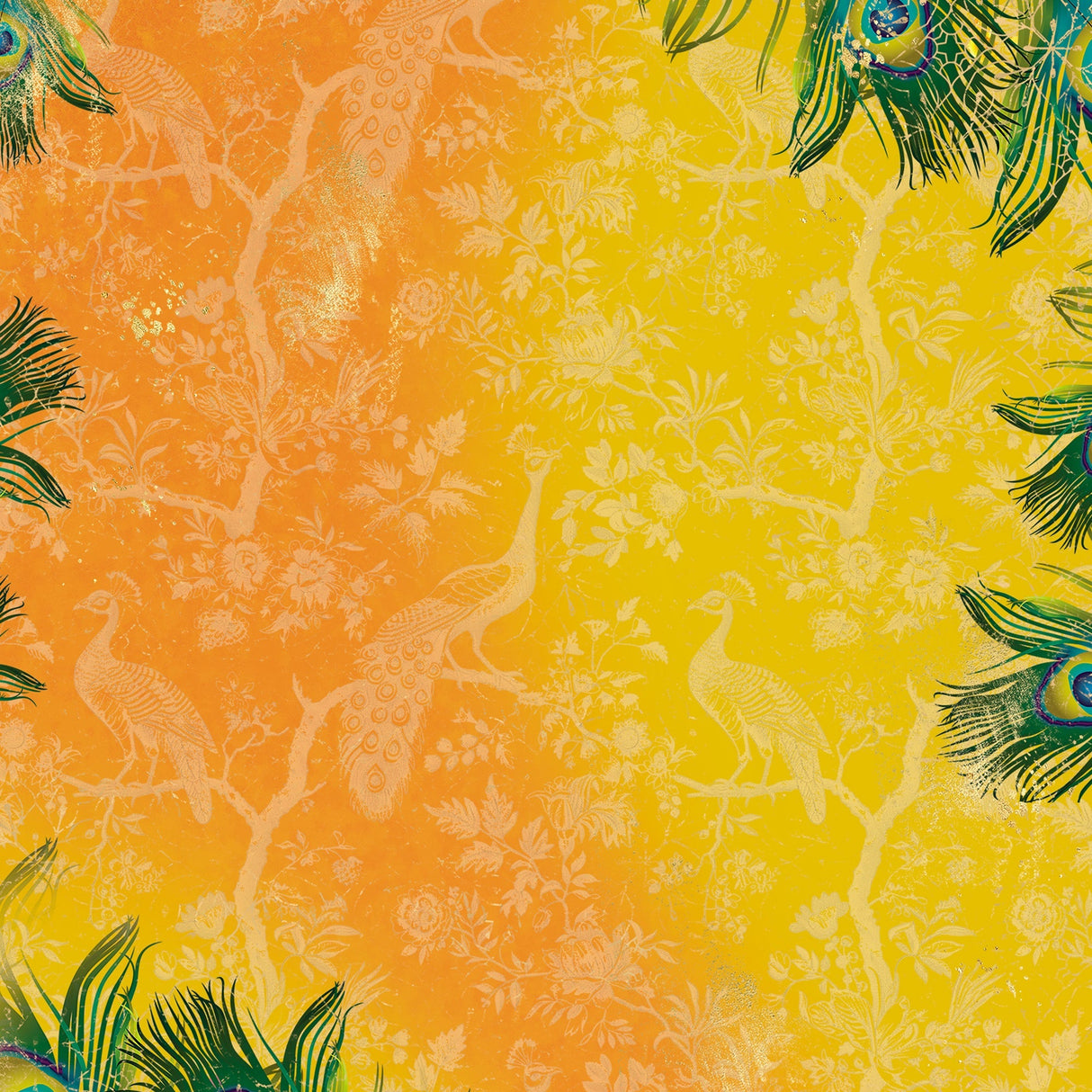 Graceful Plumes Paper Pad 12”x12”