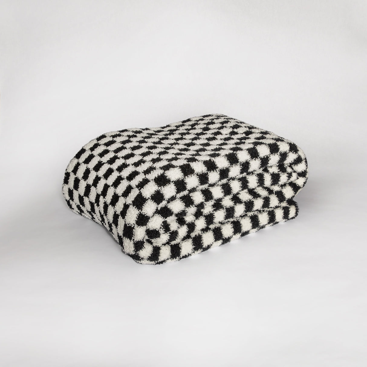 Black and White Checker Print Extended Throw