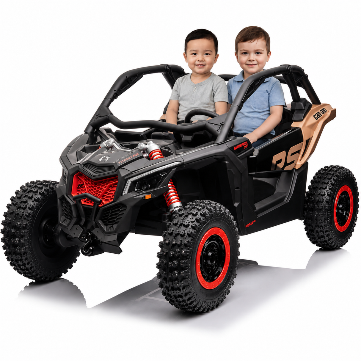 2X24V Can-Am Maverick RS PRO Edition 4X4 2-Seater Ride-On UTV W/ Air Filled Rubber Tires, Music Player & RC