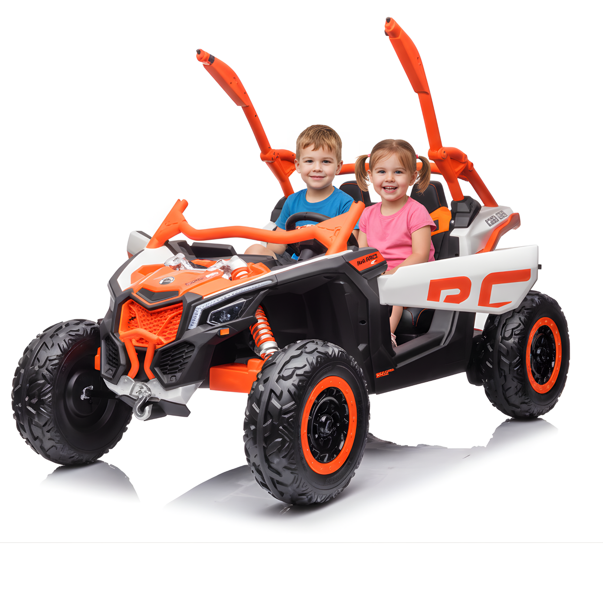 Licensed Can-Am Maverick Pro 2x24V 2-Seater Kids Ride-On 4X4 UTV with Air Filled Rubber Tires, Music Player & RC