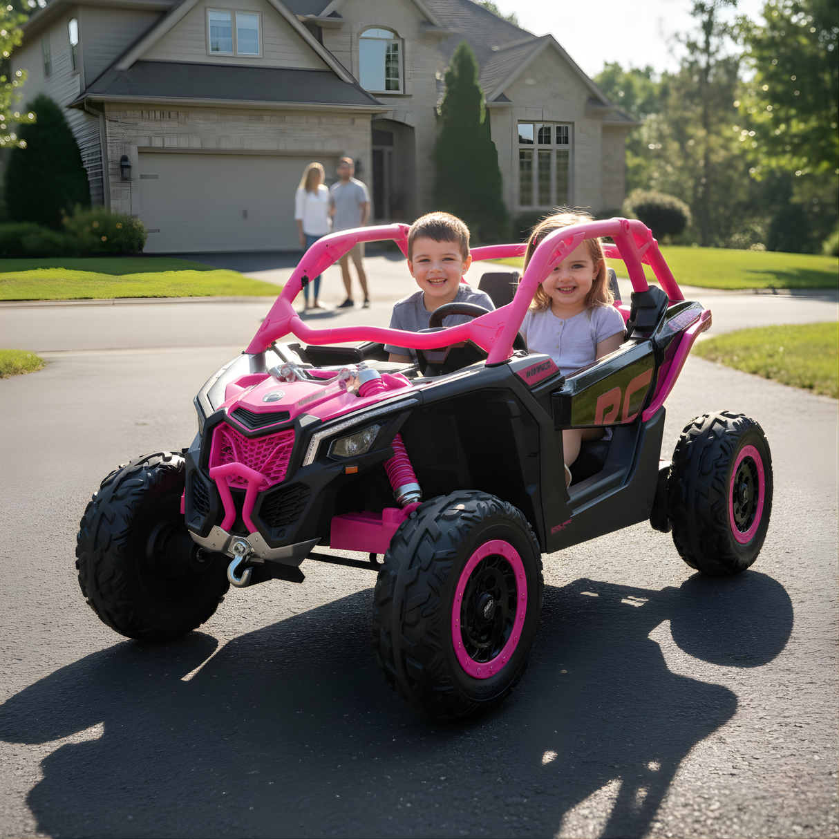 2x24V Can-Am Maverick RS Performance Edition 4x4 2-Seater Ride-On UTV W/ Rubber Wheels, Double Battery Pack, Music Player & RC