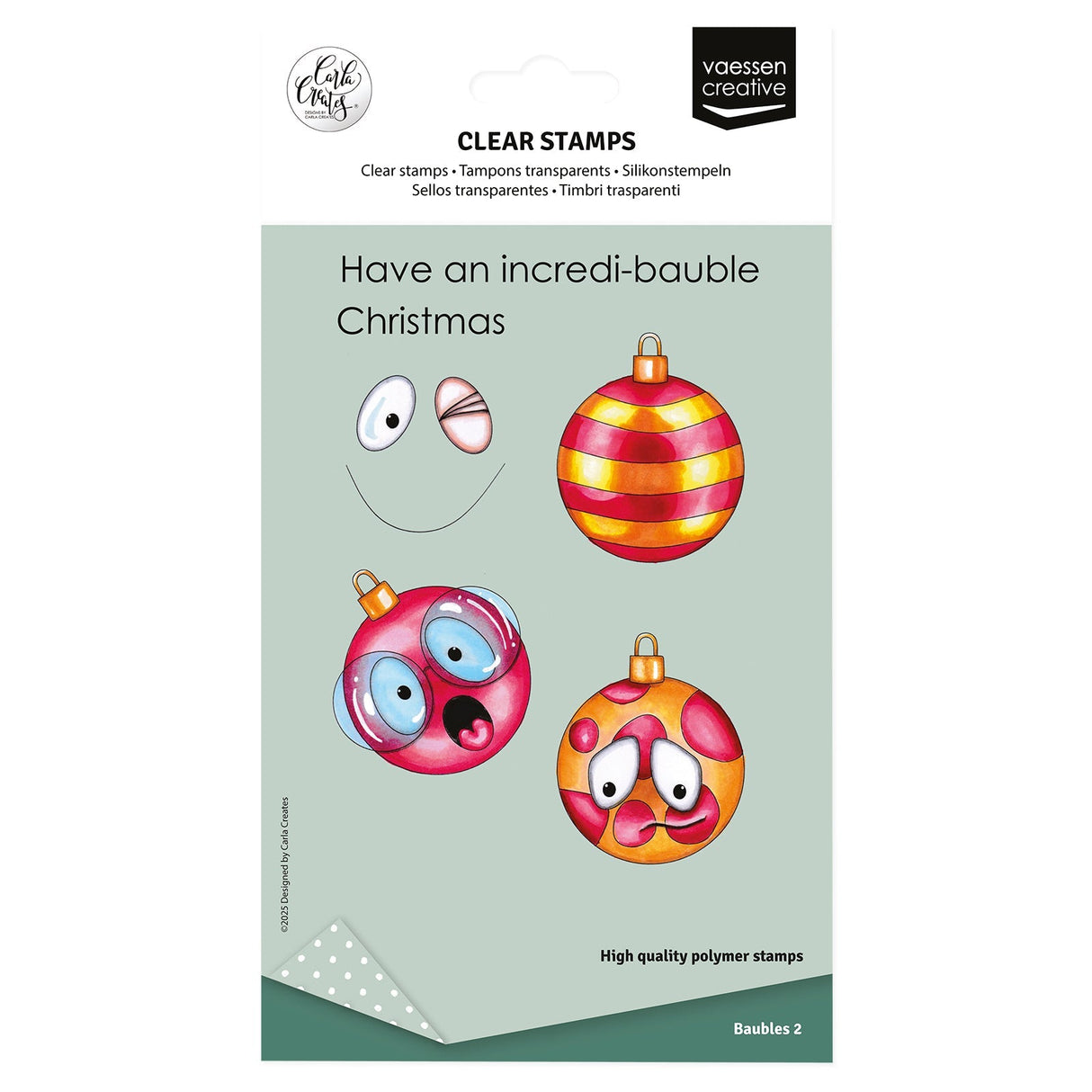 Vaessen Creative • Clear Stamps Christmas Baubles 2 12pcs